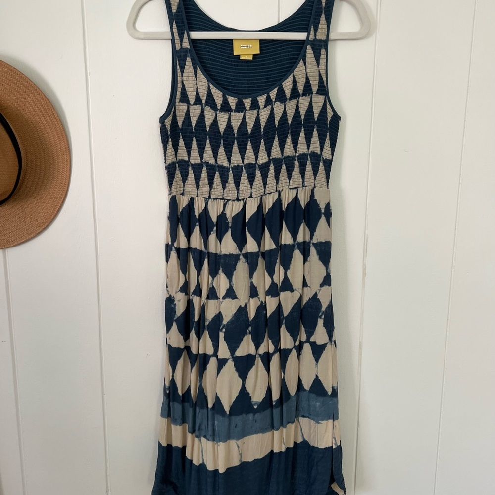Anthropologie Maeve Batik Tie Dye Tank Dress
